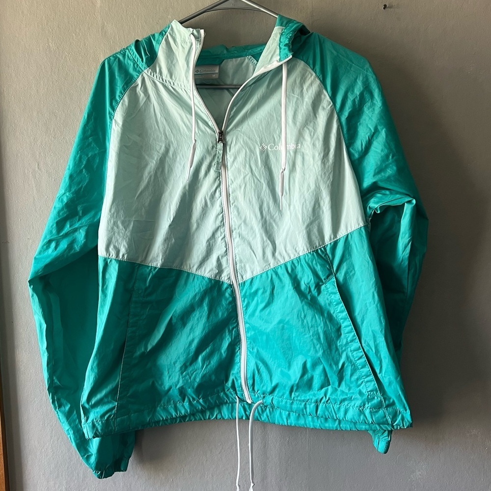 Columbia Two Toned Teal Flash Forward Jacket Size Medium